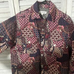 PACSUN Lightweight Jacket Burgundy Pink Navy Blue